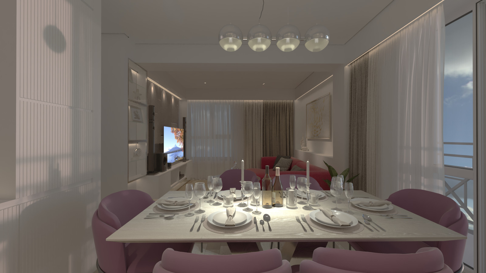 Дизайн проект квартиры в Сочи с объединением 2-х квартир в одну