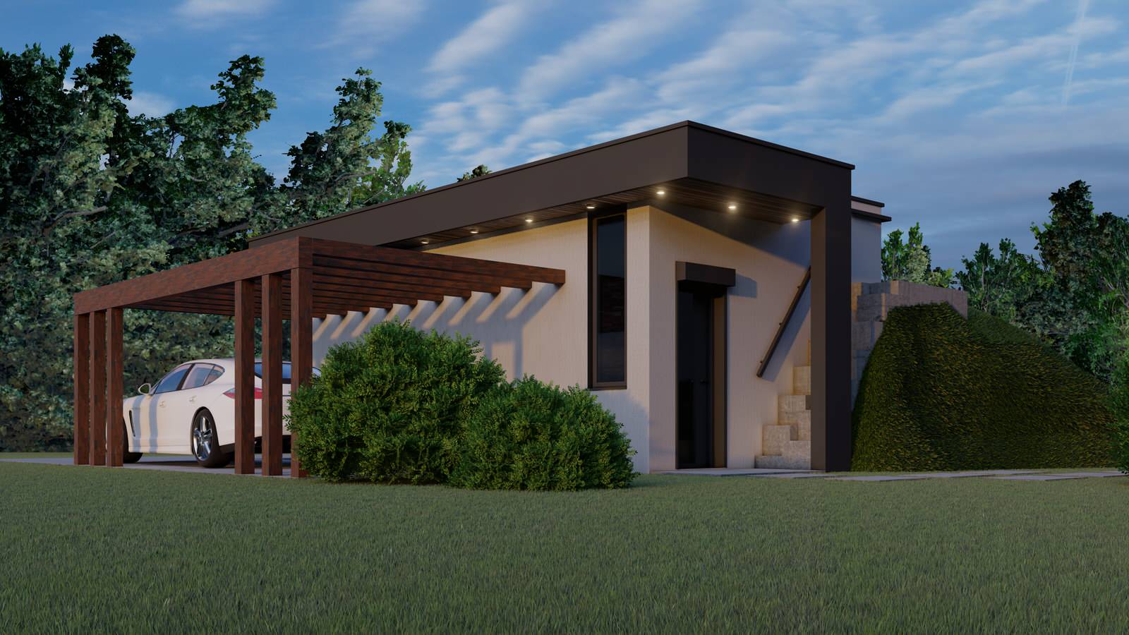 Вид на гараж.