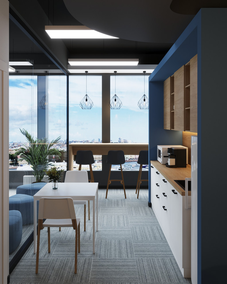 Интерьер офиса компании "ВЕЗА" в бизнес-центре Neboplaza в г. Екатеринбурге