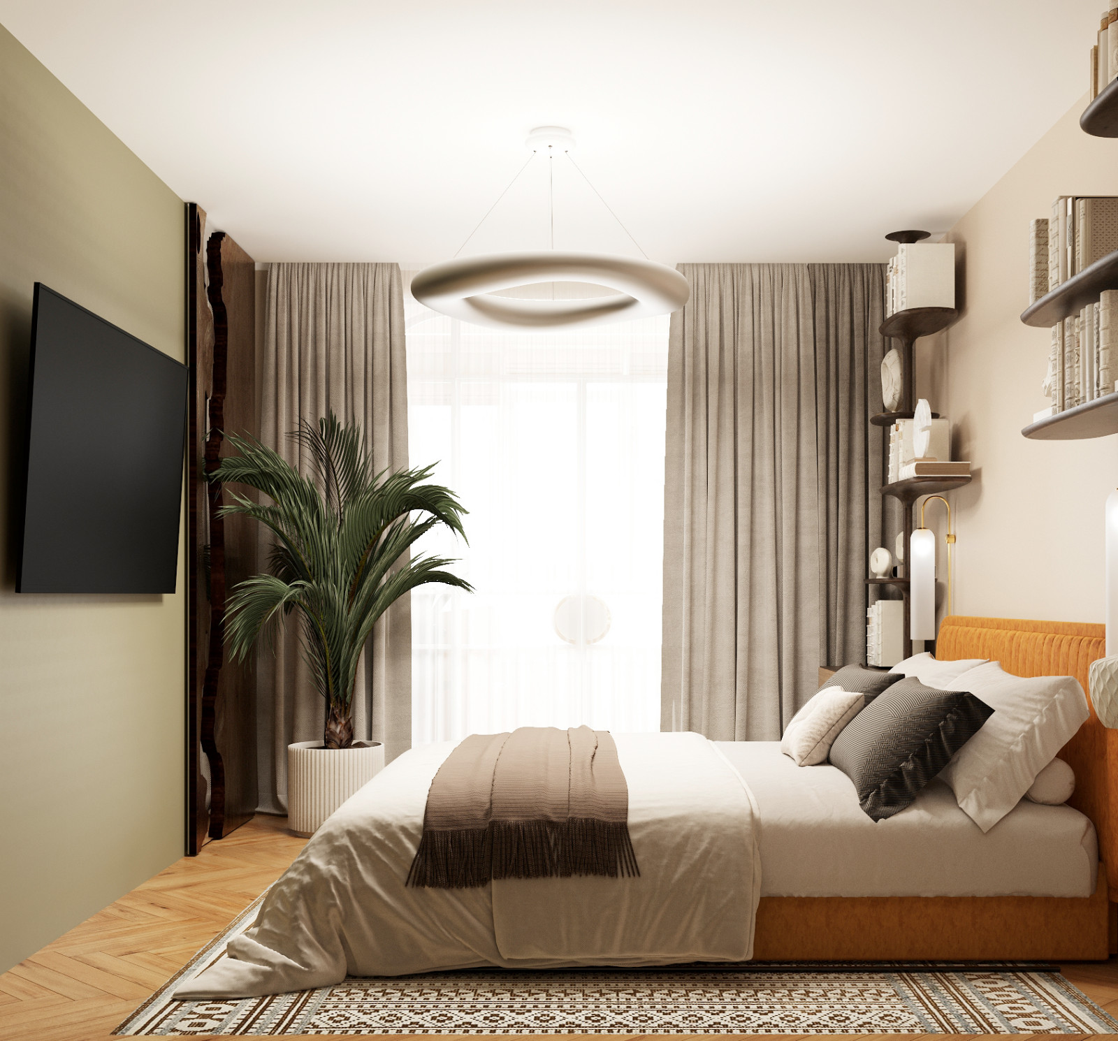 ВИЗУАЛИЗАЦИЯ ИНТЕРЬЕРА В ТЕПЛЫХ ТОНАХ