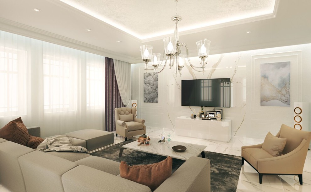 Дизайн-интерьера коттеджа в КП Ренессанс Парк