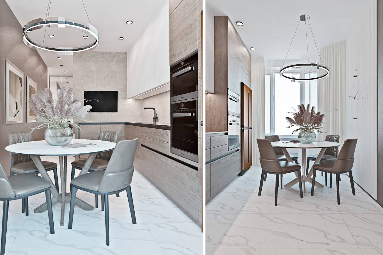 Дизайн 2 комнатной квартиры в стиле современного минимализма