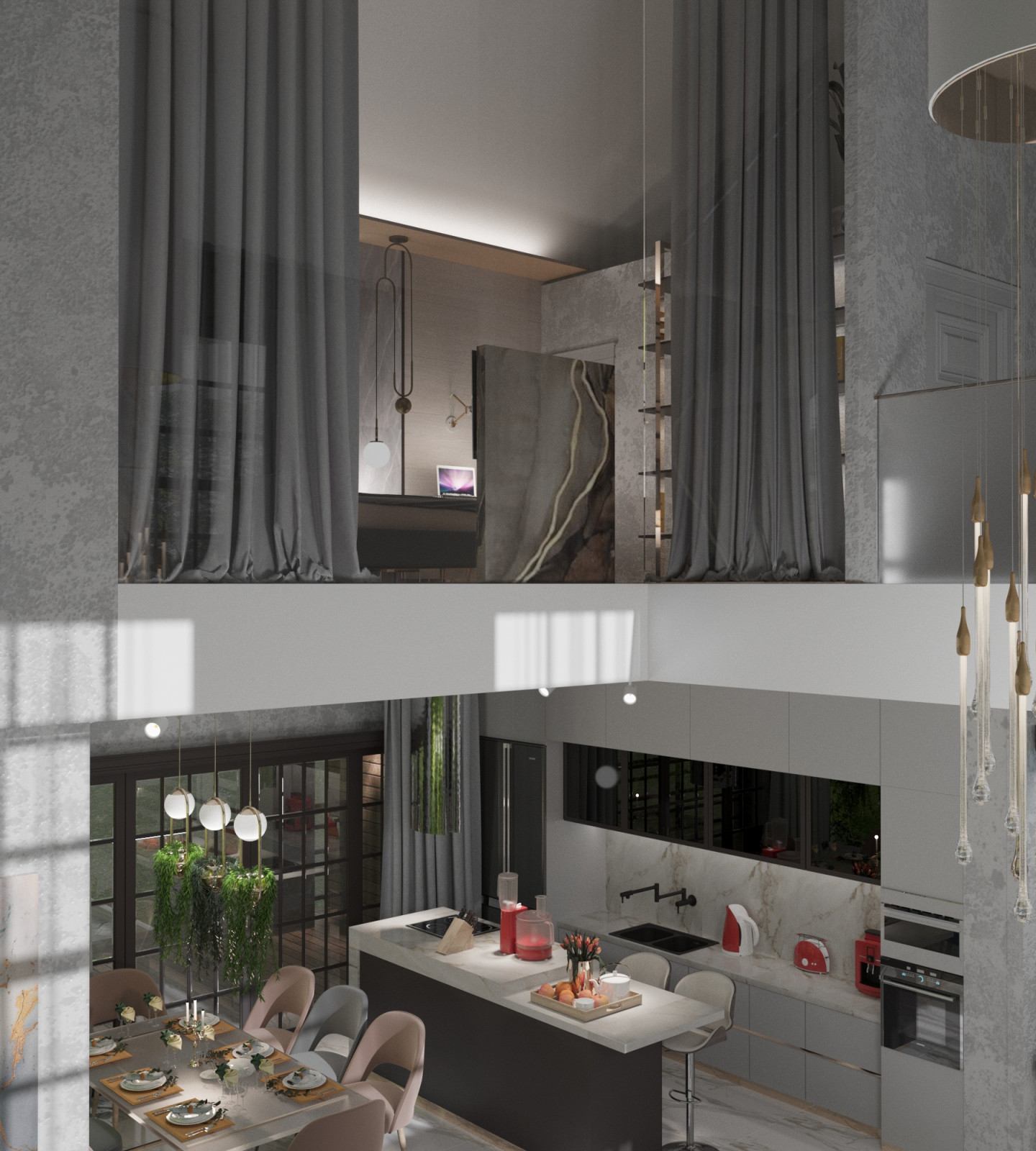 Contemporary two level cottage