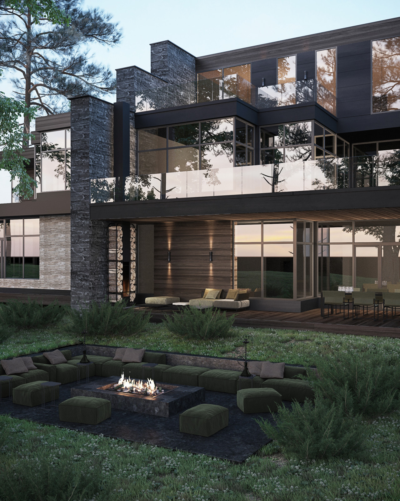 Дуплекс на две семьи , общей площадью 800м2