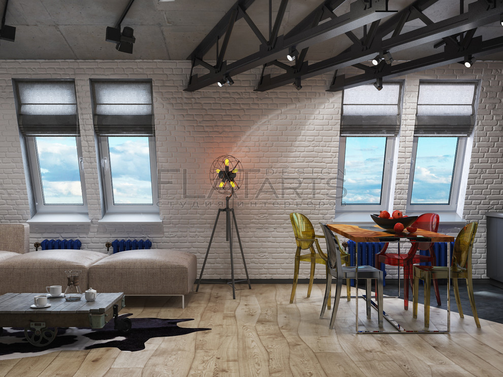 Дизайн двухуровневой квартиры 134 кв.м. в стиле лофт