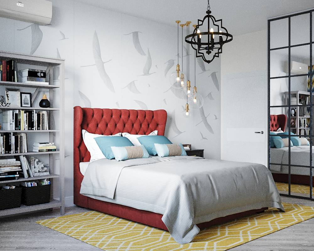 Женственный лофт в ЖК Триколор (визуализация)