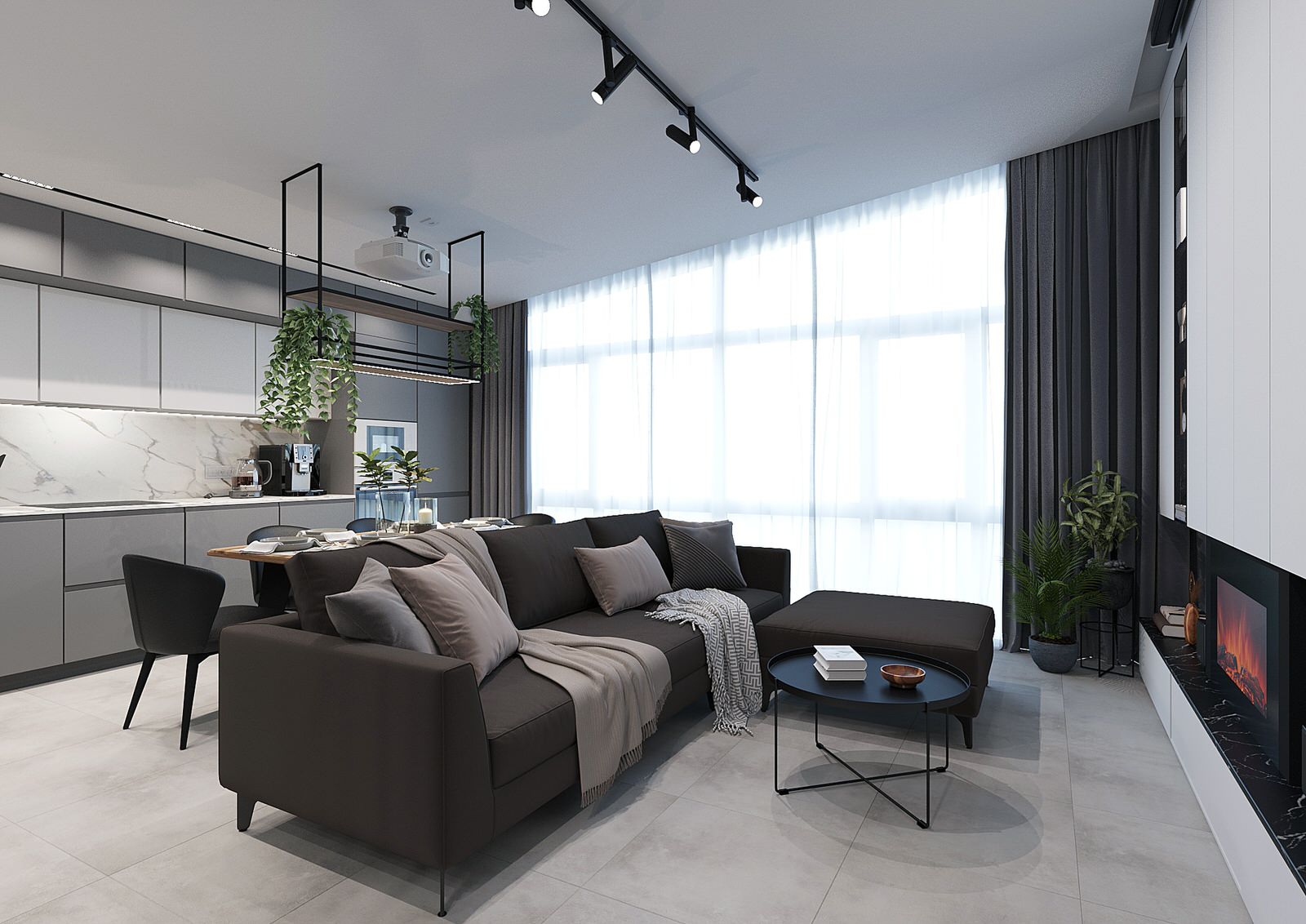 Двух-уровневая квартира для семьи с 3 детьми