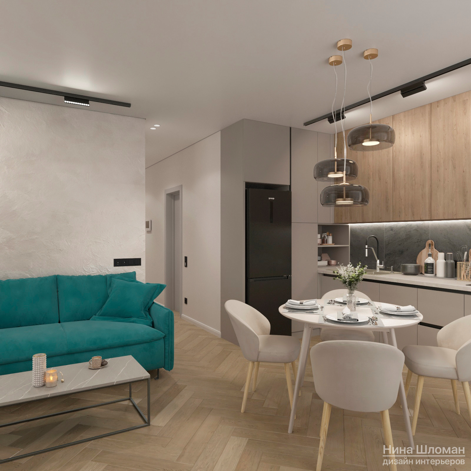 Обложка проекта: Двухкомнатная квартира для молодой семьи