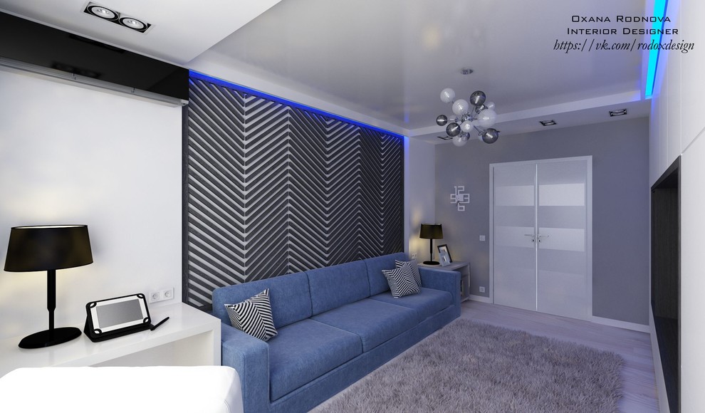 Гостиная hi-tech (17,8 кв.м)