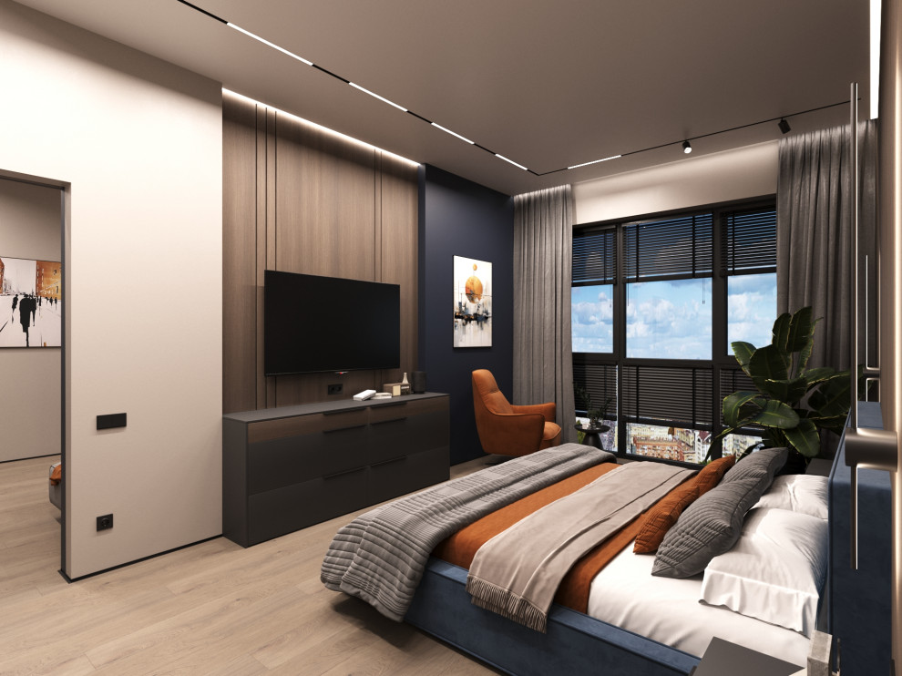 Дизайн интерьера квартиры 77 м2 с 2-мя санузлами и гардеробной