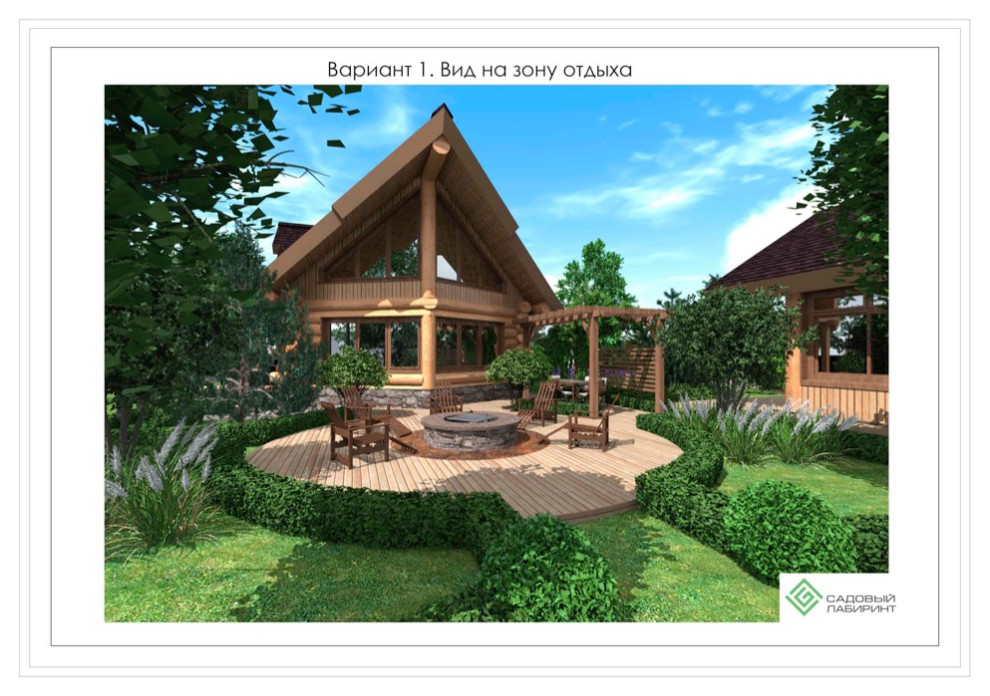 Ландшафтный проект - Этюд в зелёных тонах