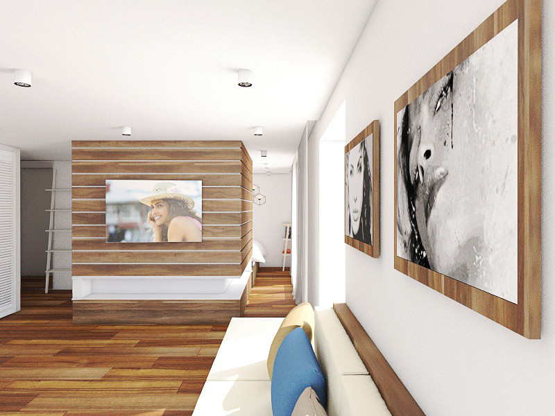 Дизайн квартиры-студии в минимализме.