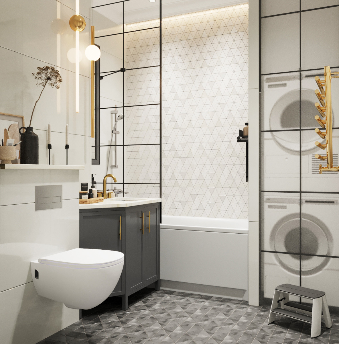 Двухкомнатная квартира в Американском стиле