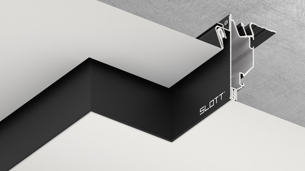 Уровневый потолок с теневым зазором