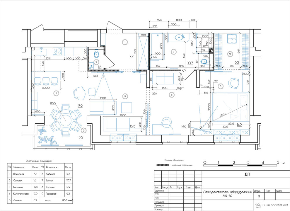 Петровский пр., 5 «OSTROV» [Concept#2] Квартира 95.5 м²