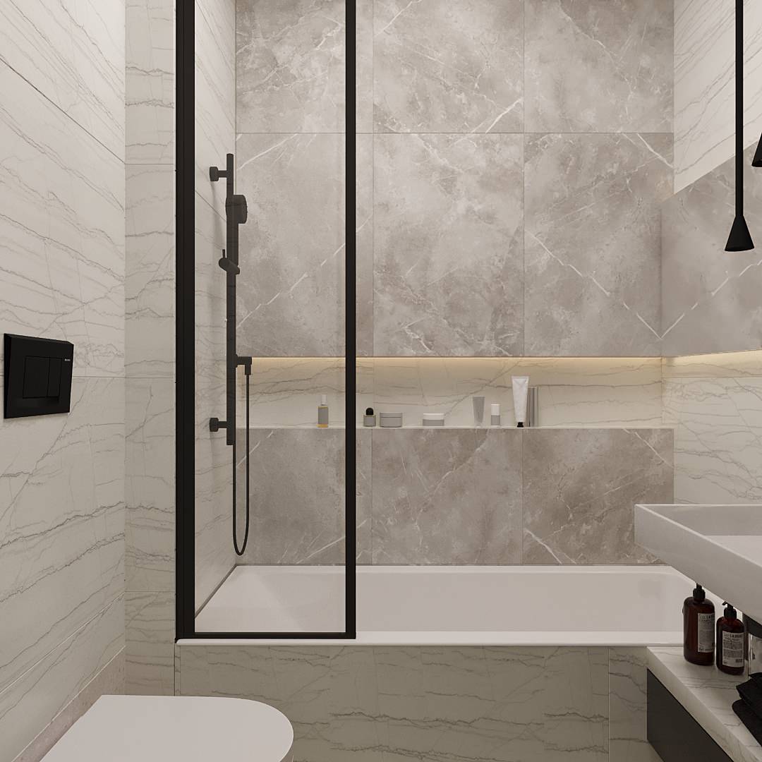 Травертин и дерево