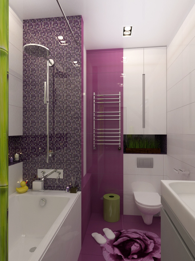 Дизайн-проект квартиры-студии c яркими акцентами для молодой, современной девушк