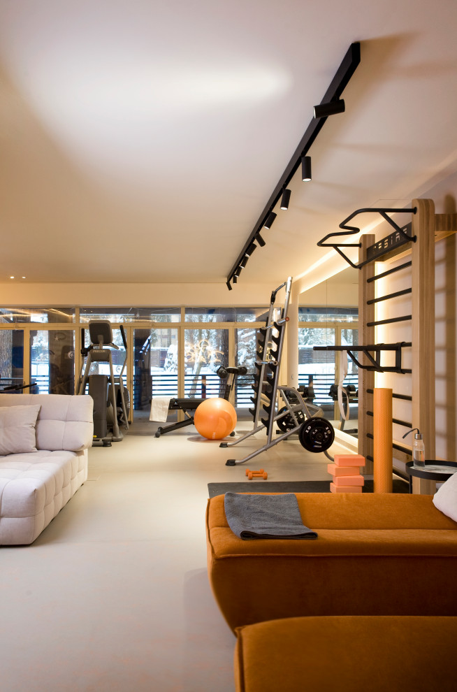 Домашний фитнес с лаунж-зоной