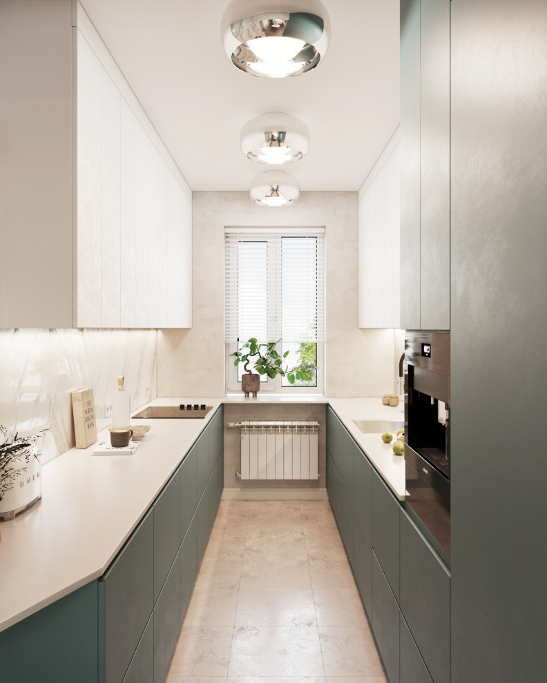 Кухня в оттенках шалфея