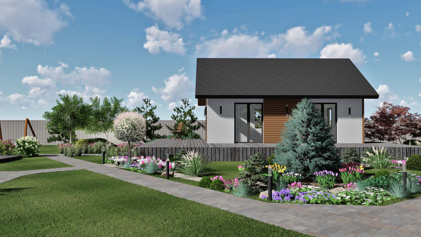 Ландшафт участка в д.Ключи