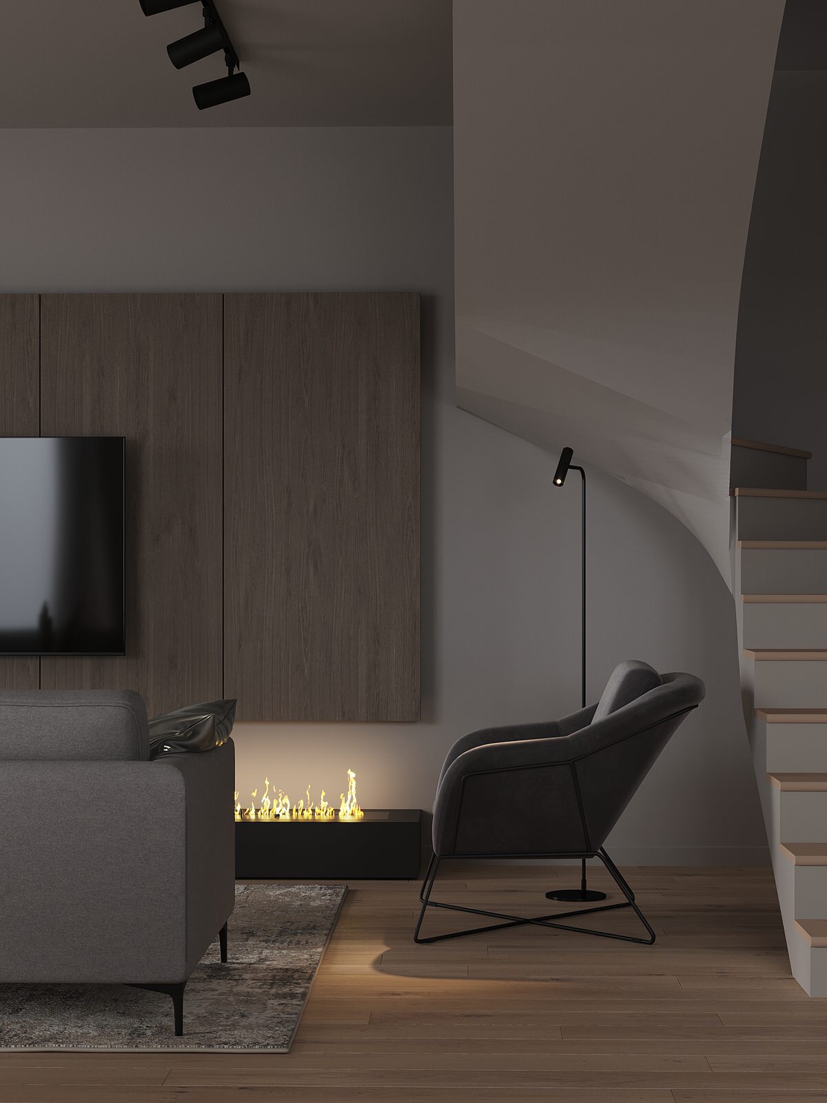 Обложка проекта: №1 Проект кухня-гостиная в доме для семьи из 4 человек