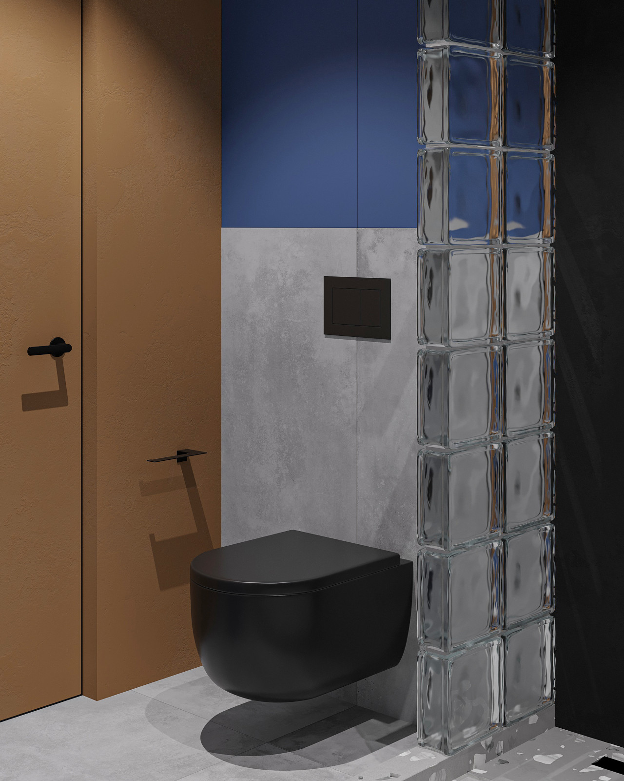 Яркий дизайн санузла