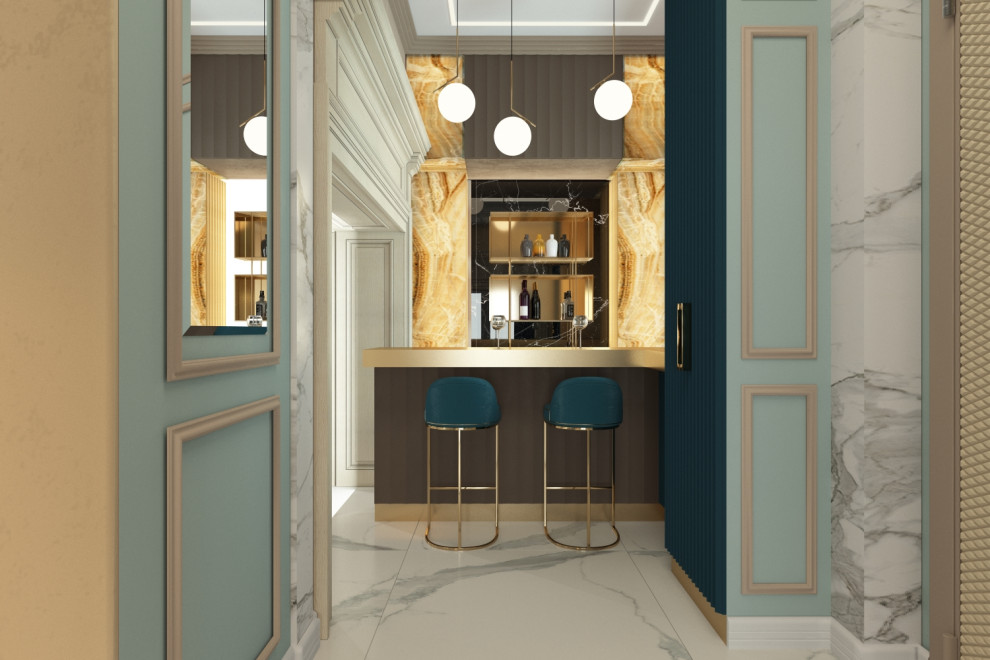 Villa sul mare con la vista Vesuvio