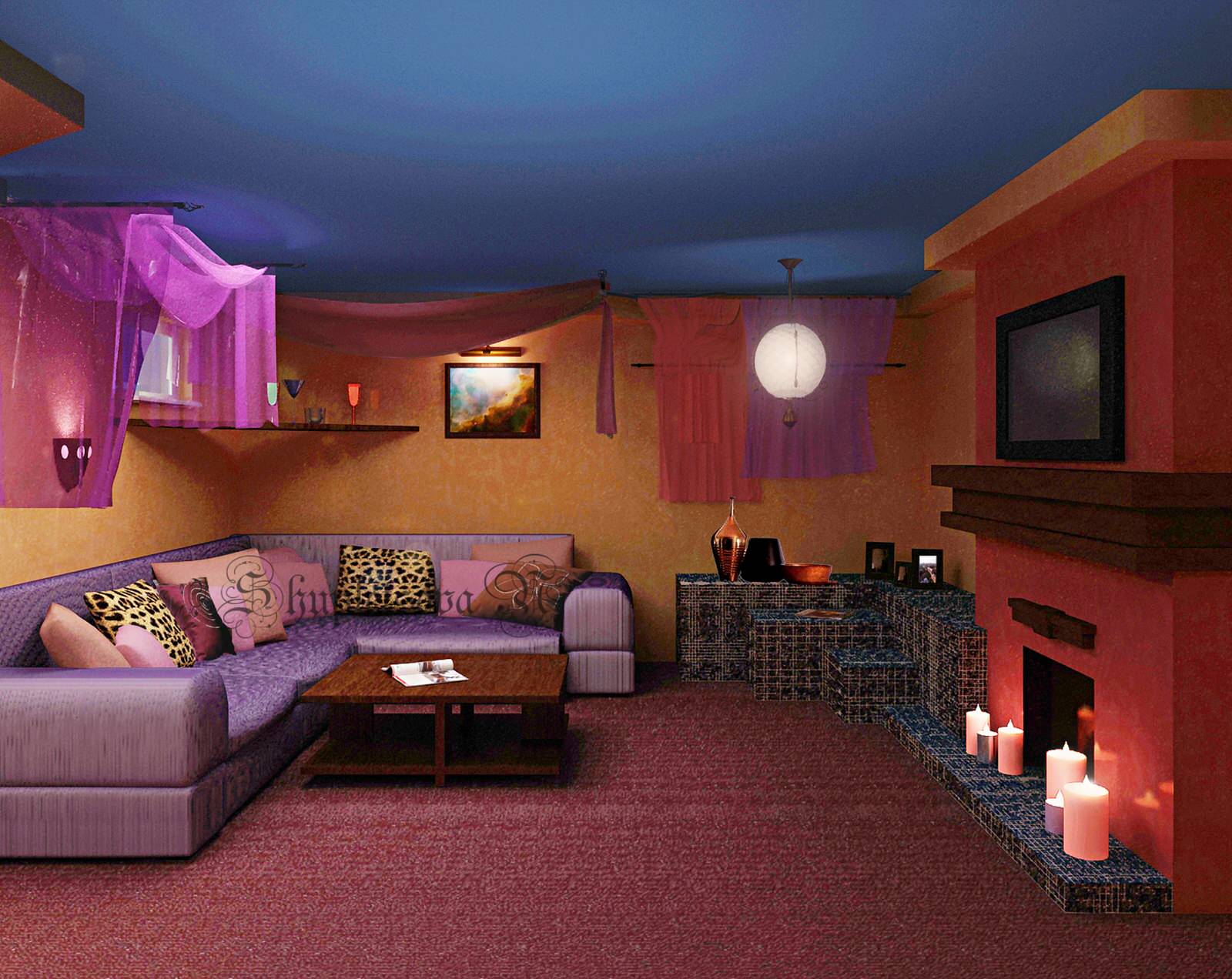 Восток- комната отдыха-кальянная в частном доме