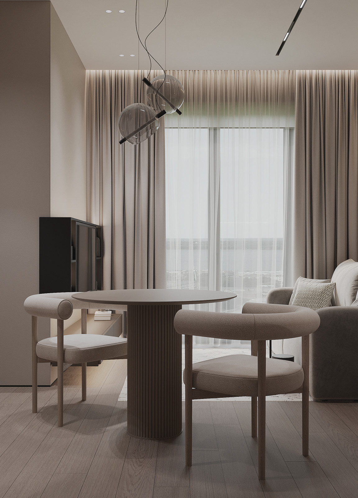 Интерьер апартаментов, Сочи, 45м2