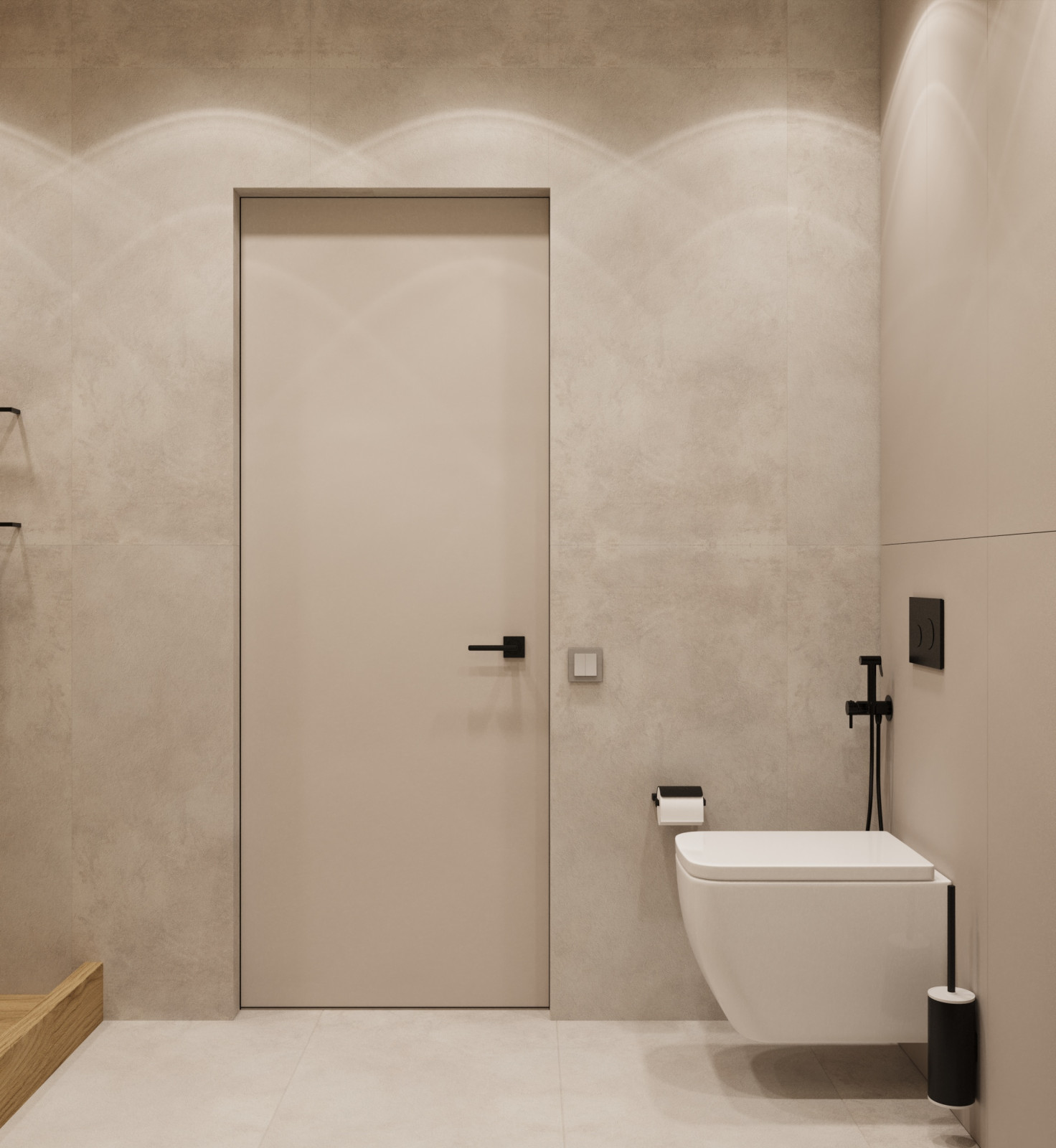 Дизайн интерьера мастер душевой  в квартире  ЖК "Брусника"