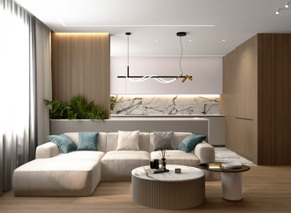 Кухня-гостиная в современном стиле г. Дзержинск