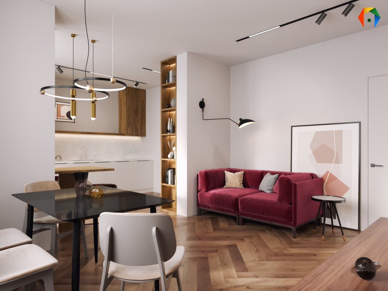 Веласкеса. Дизайн-проект с скрытой кухней