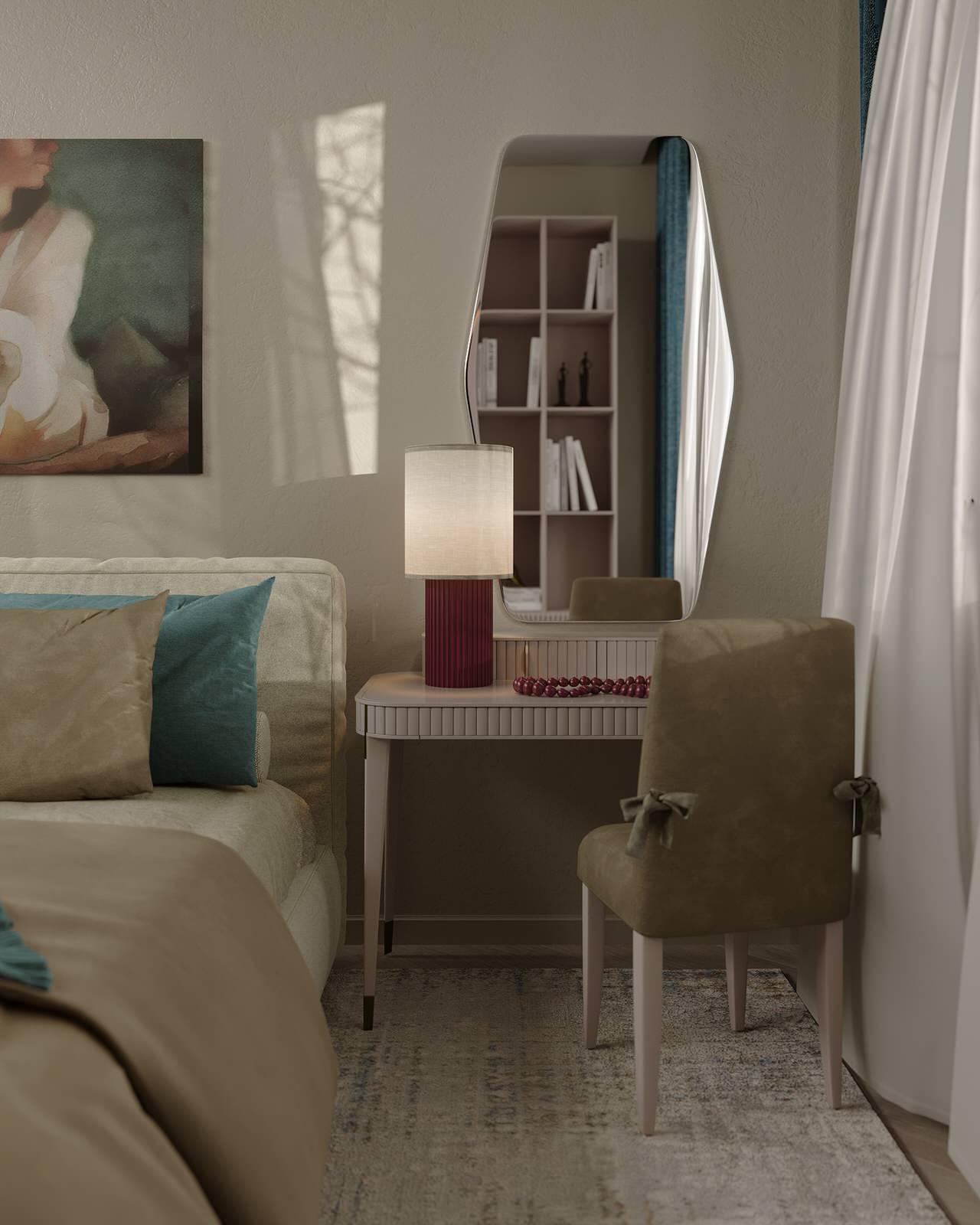 Спальня в современном стиле, 20 м