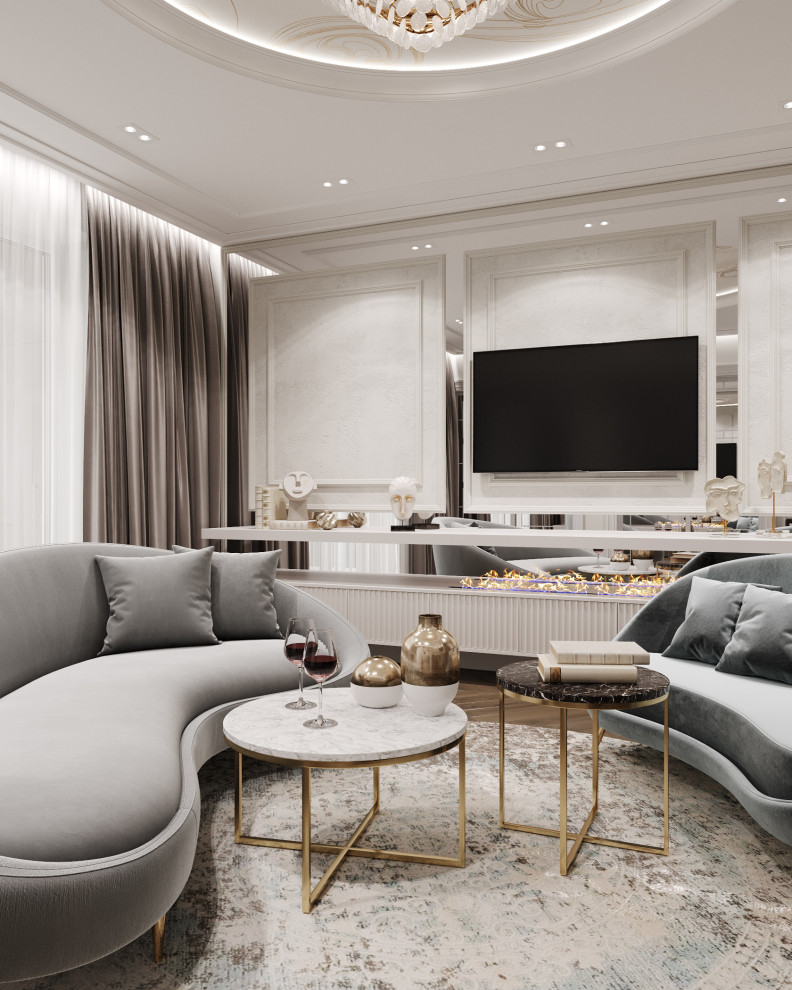 Обложка проекта: ЖК на Кировоградской улице, семейная пара и взрослый сын, квартира 120 кв.м.