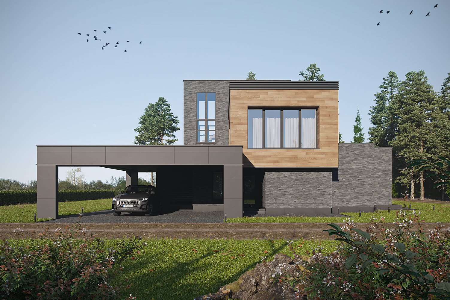 Загородный дом в современной стиле