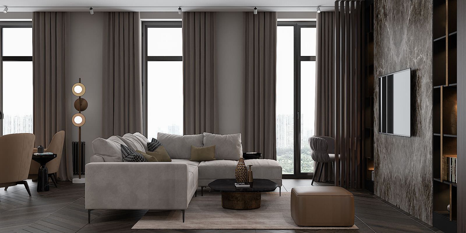 Дизайн проект квартиры 78м2 ЖК "Резиденция Композиторов"