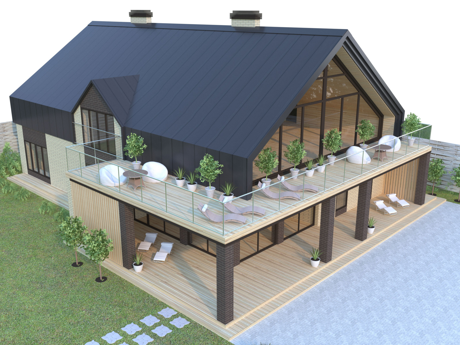 Обложка проекта: Проект БАНИ с террасой на базе отдыха.