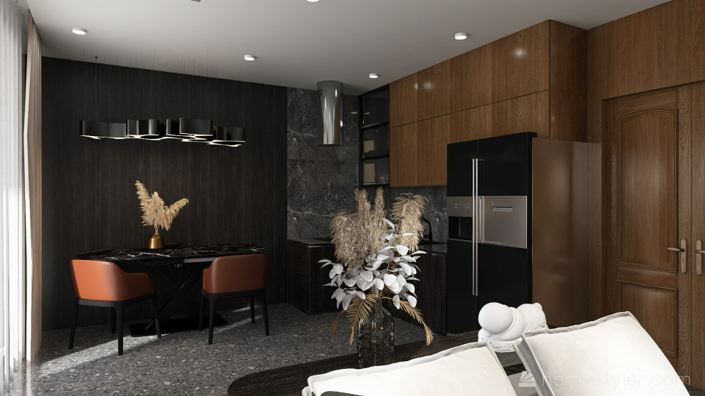 Брутальная двухкомнатная квартира