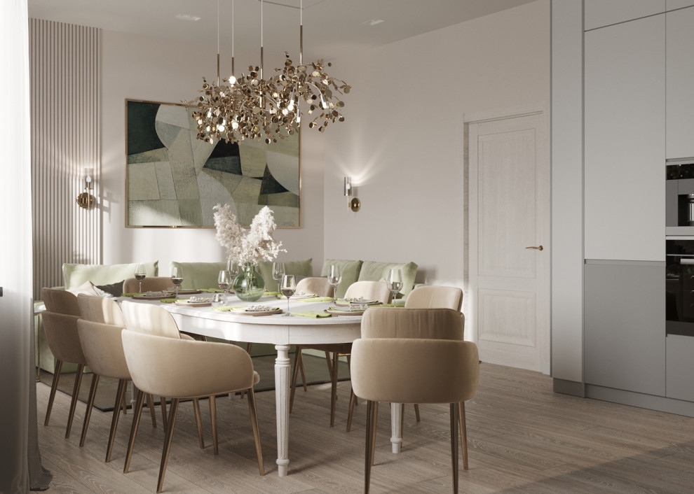 Кухня-гостиная неоклассика