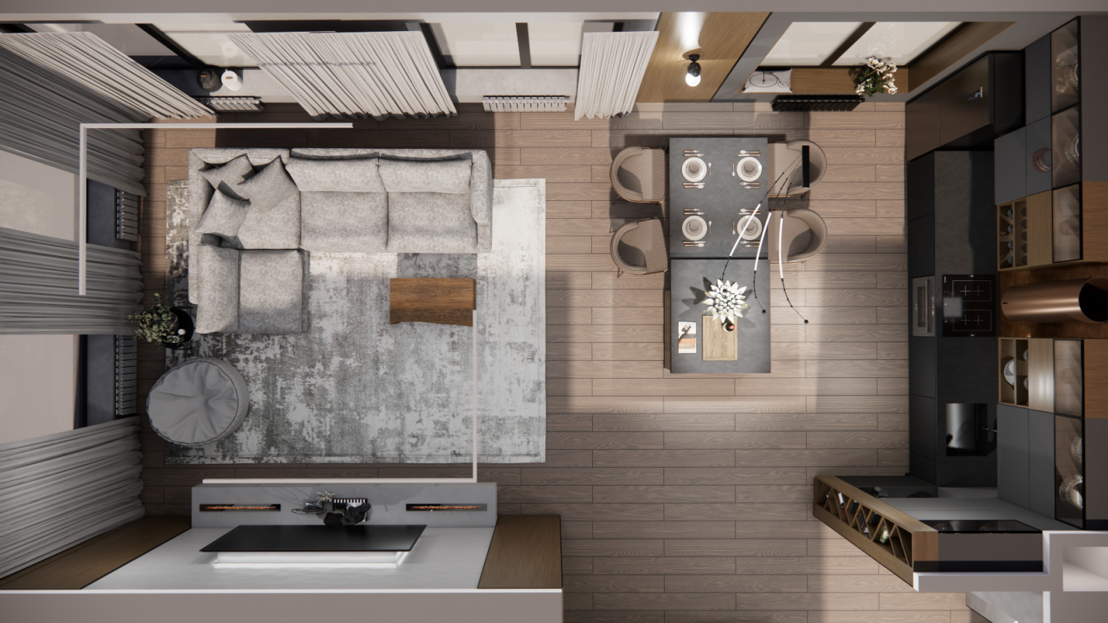 Варианты концепции дизайн-проекта квартиры