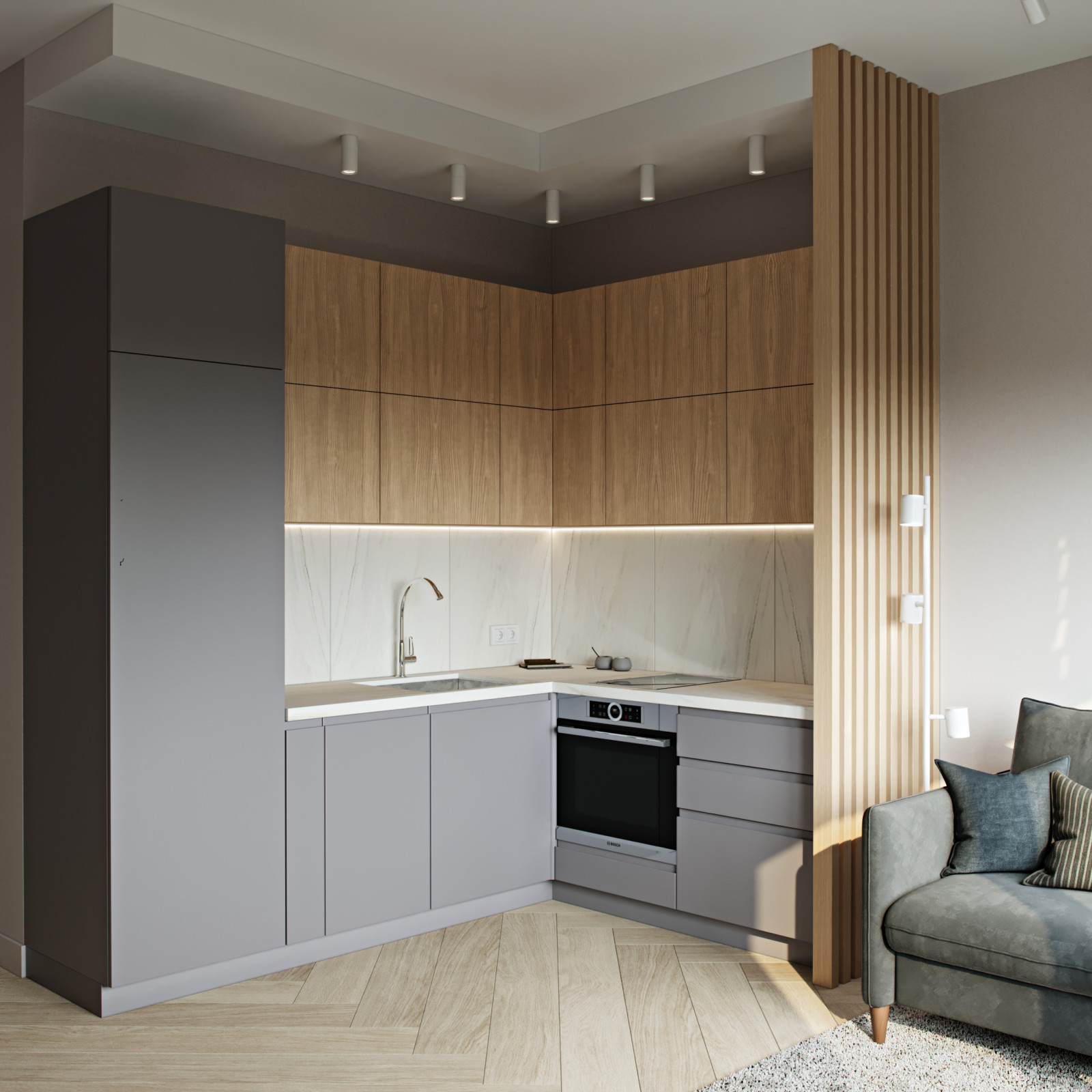 Проект трехкомнатной квартиры для дамы с собачкой.