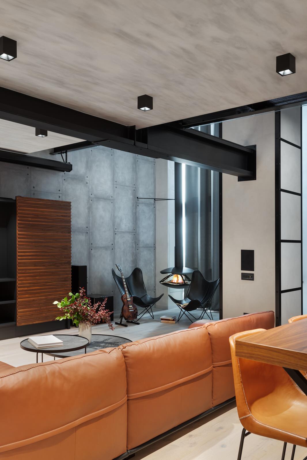 Дизайн двухуровневой квартиры в стиле лофт