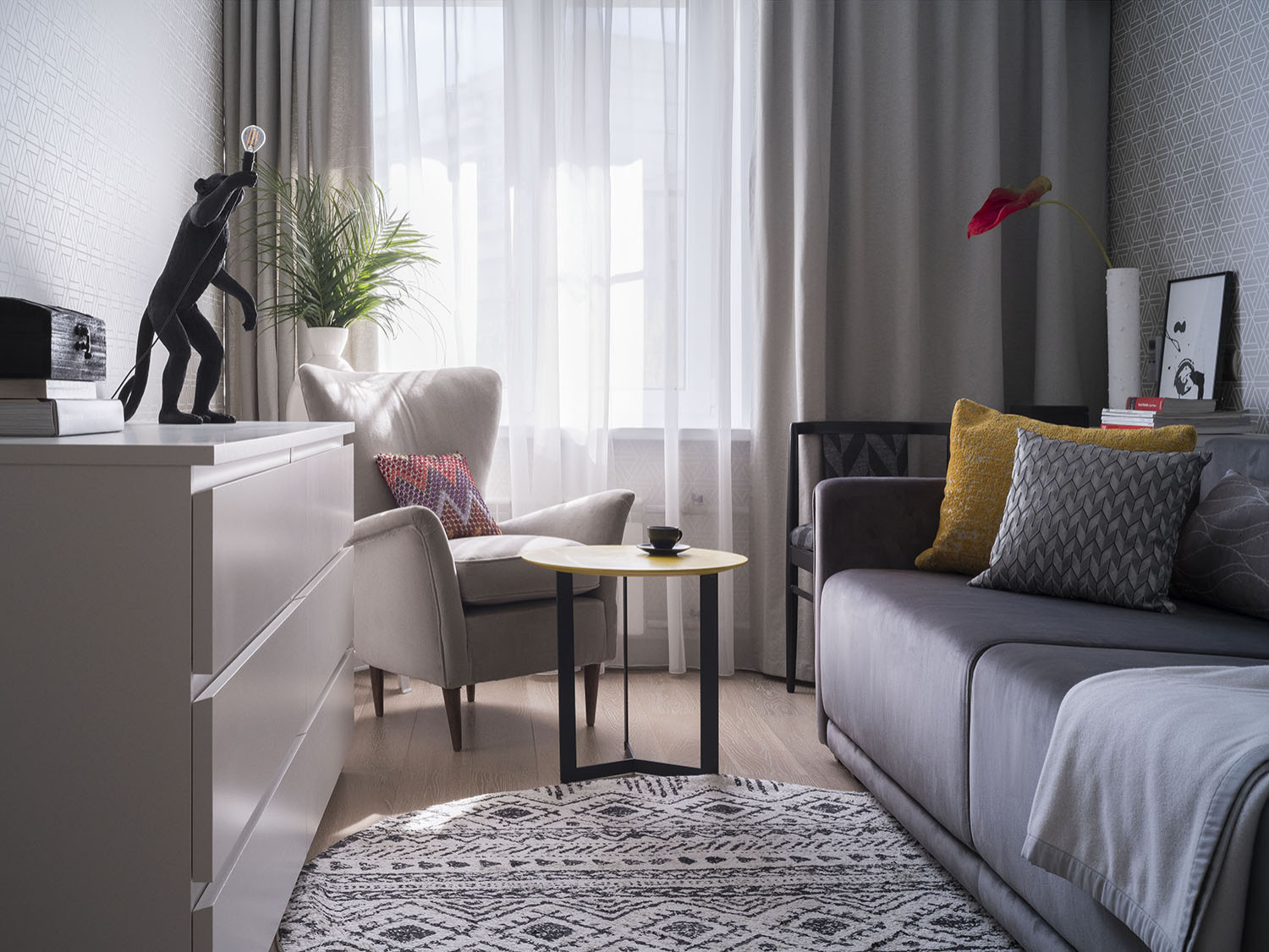 Небольшая двухкомнатная квартира на окраине Москвы. 50 кв. метров.