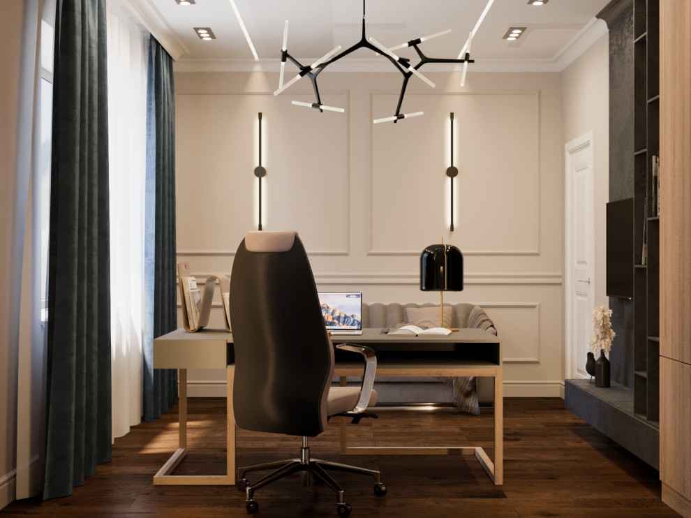 Дизайн кабинета в частном доме в Подмосковье, 220м2