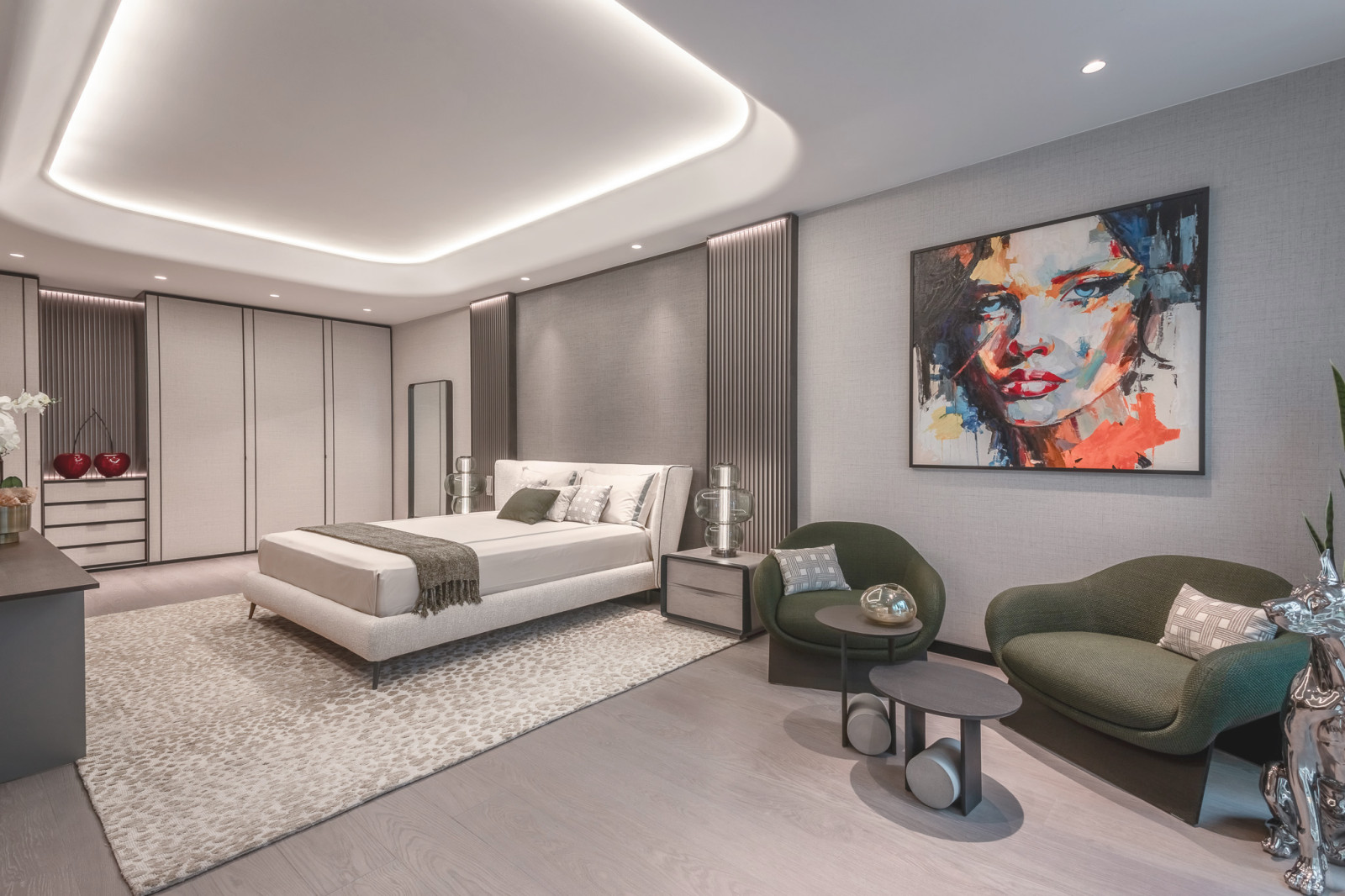 Fusion modern. Interior design of a villa in Monte-Carlo