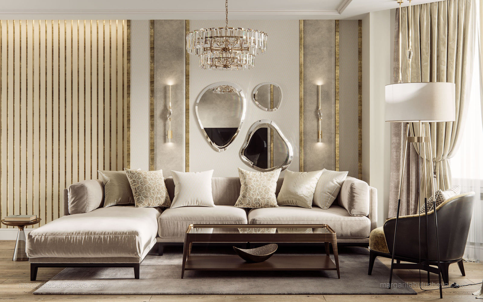 Обложка проекта: Гостиная из проекта квартиры на Набережной