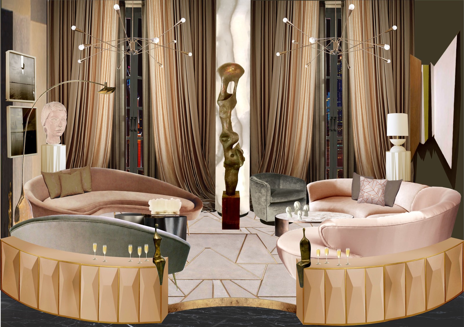 Дизайн-проект гостиной комнаты