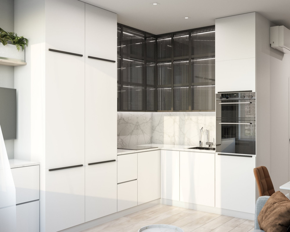 современная двушка в светлых тонах