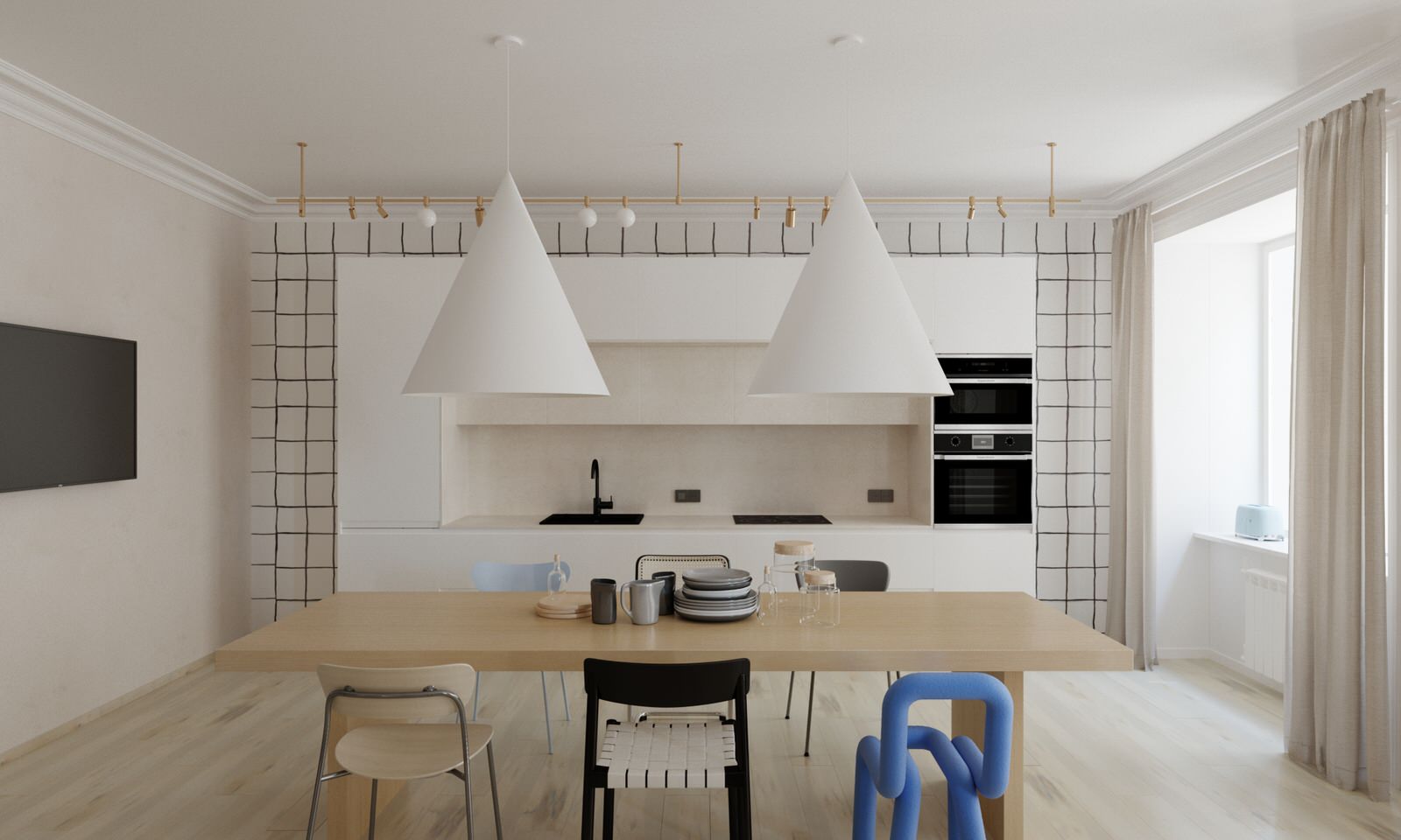 Обложка проекта: Минималистичная квартира с этническими акцентами в Нижнем Новгороде.