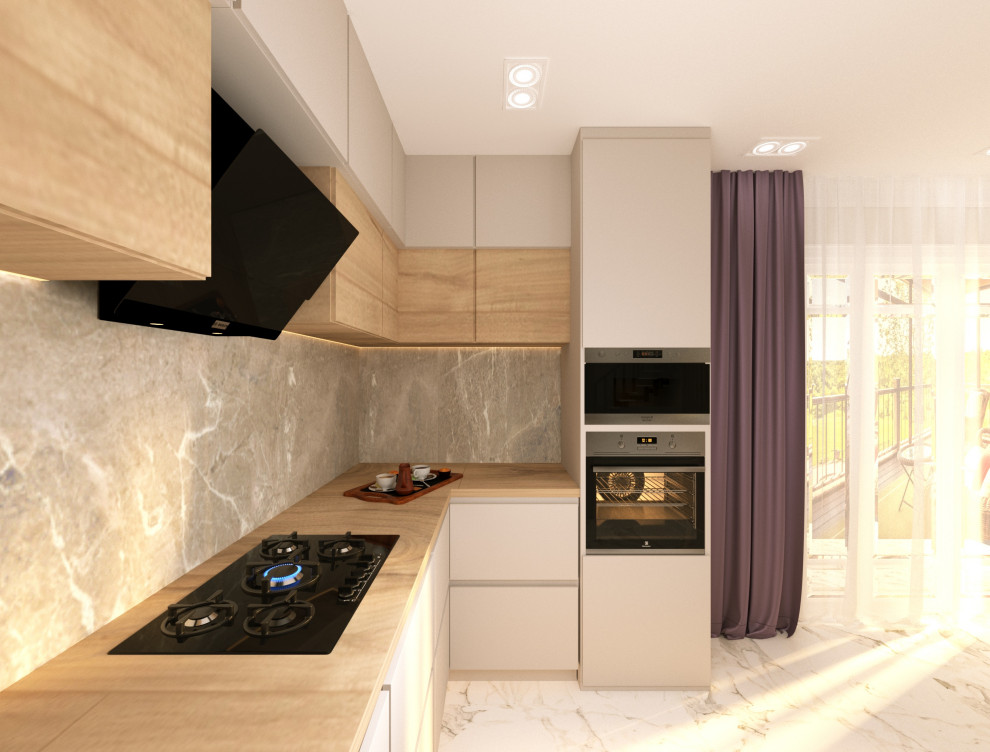 Интерьер коттеджа. Кухонная зона